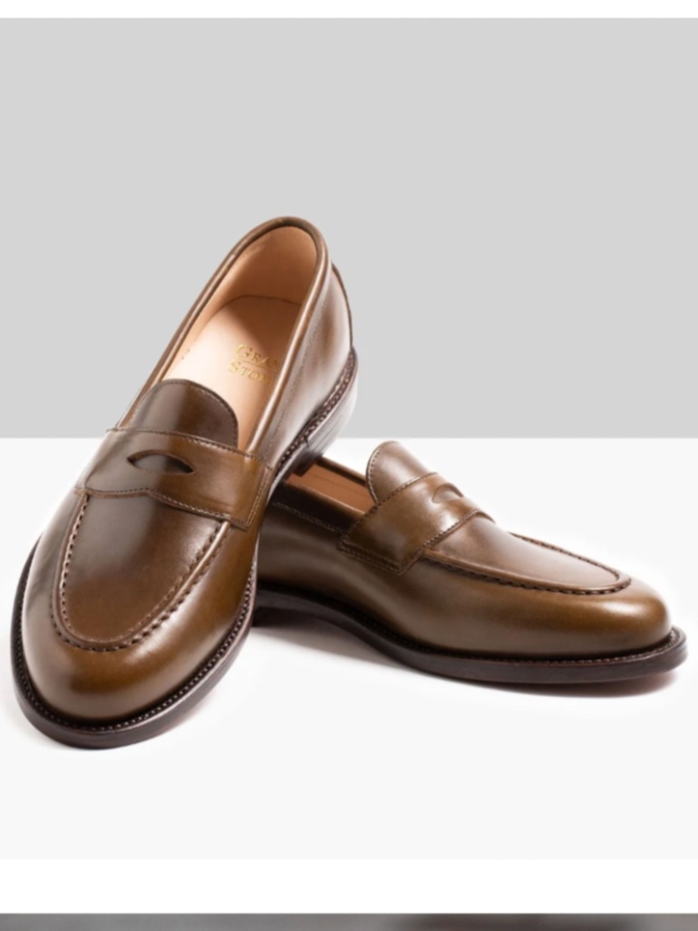 Grant Stone Penny Loafer Dark Brown in Size 10 Wide